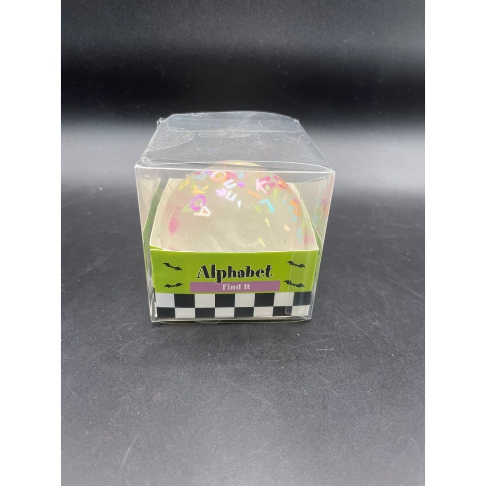 Big Time Toys Alphabet Find It Sensory Squishy Ball Clear Educational Fidget Toy